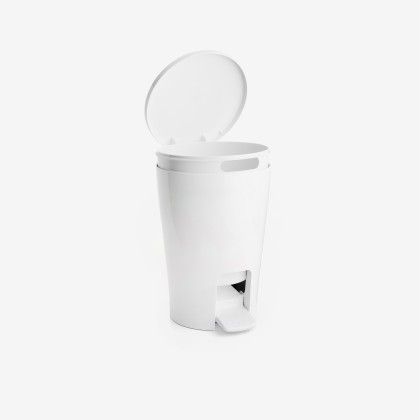 Balde Lixo WC com Pedal Diabolo Branco 5l 19X21X28.2cm Balde Lixo WC com Pedal Diabolo Branco 5l 19X21X28.2cm