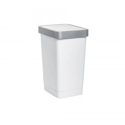 Balde Lixo com Tampa Basculante Smart Branco 25L