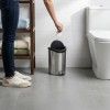 Balde WC com Tampa Basculante Standard Prateado 6L 19X28cm Balde WC com Tampa Basculante Standard Prateado 6L 19X28cm