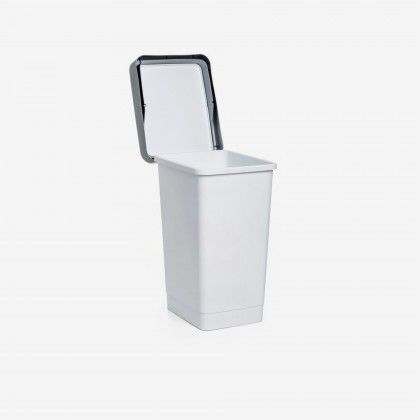 Balde Lixo com Tampa Basculante Smart Branco 25L Balde Lixo com Tampa Basculante Smart Branco 25L