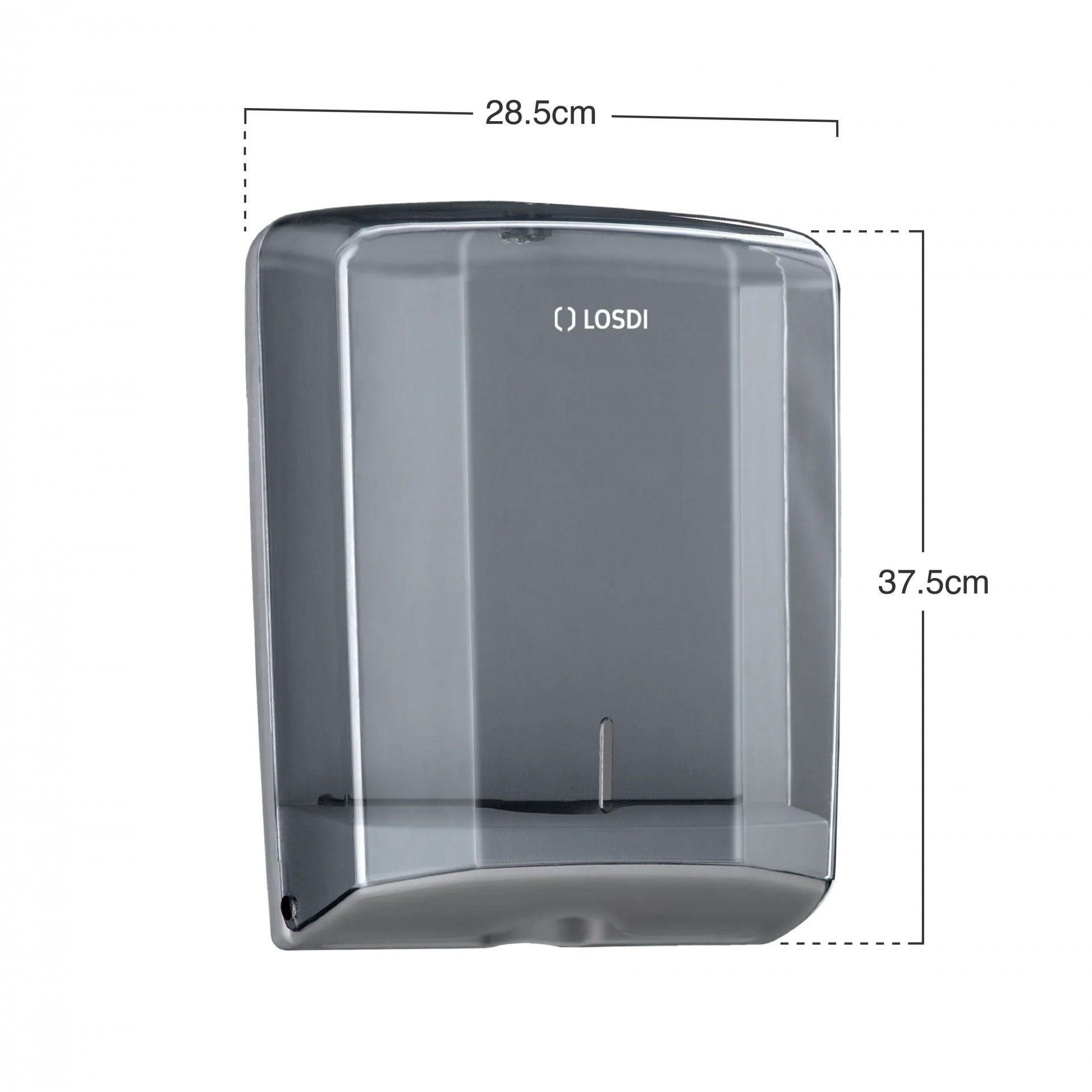 Porta Toalhitas Abs Elegance Fumado 28.5X13.5X37.5cm