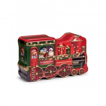 Lata Biscoitos Trem De Natal Com Toffees Lata Biscoitos Trem De Natal Com Toffees